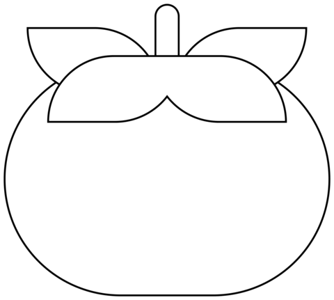 Tomato Emoji Coloring Page